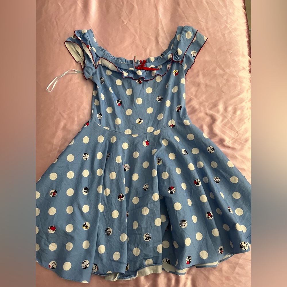Minnie Mouse Blue Polka Dot Dress